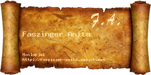 Faszinger Anita névjegykártya